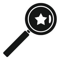 Video game magnifier icon, simple style vector