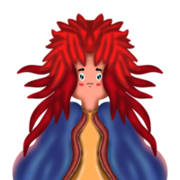 mignon expression fille dessin animé png