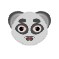 söt uttryck tecknad serie panda png