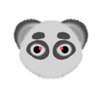 panda de dessin animé d'expression mignonne png