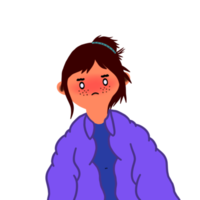 Cute Expression Girl Cartoon png