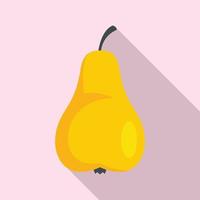 Organic pear icon, flat style vector