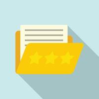 Remarketing star folder icon, flat style vector