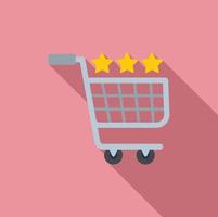 Remarketing cart icon, flat style vector