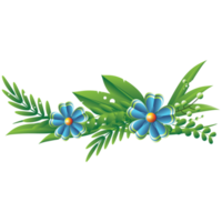 Blumen horizontaler Rahmen für die Dekoration png