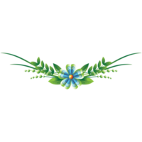 Flower horizontal frame for decoration png