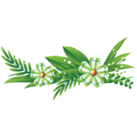 bloemen horizontaal kader voor decoratie png