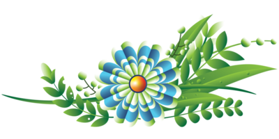 marco de racimo de flores para decoración png
