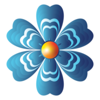 diseño de ilustración de flor azul png