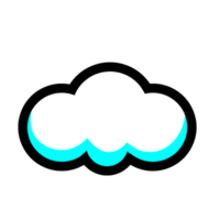 schattig wolk tekenfilm illustratie png