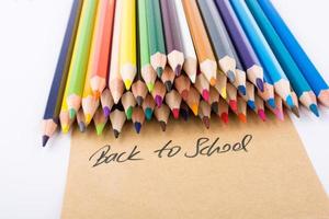 Color pencils and back to school title