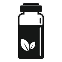 Homeopathy syringe bottle icon, simple style vector