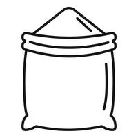 Construction powder sack icon, outline style vector