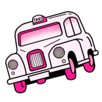 de roze taxi taxi png