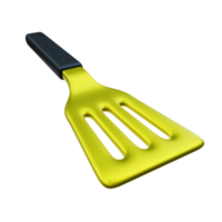 illustration 3d de la spatule en or de luxe png