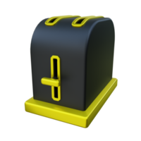 Luxury Gold Toaster 3d Illustration png