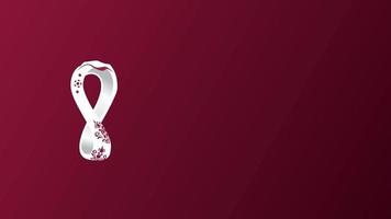 logotipo de la copa mundial 2022, animación. concepto 2022 copa del mundo qatar video