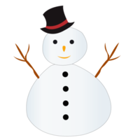 boneco de neve com chapéu png