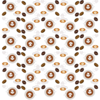 Coffee seamless pattern png