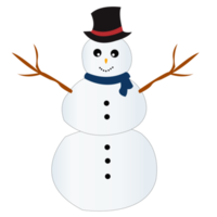 bonhomme de neige avec un chapeau png