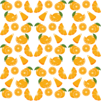 modèle sans couture orange png