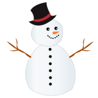 muñeco de nieve con sombrero png