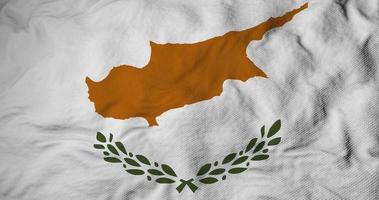 Waving flag of Cyprus in 3D rendering video