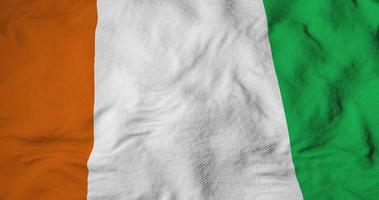 Waving Ivorian flag in 3D rendering video