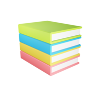 livres 3d. illustration de rendu 3d. png