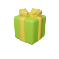 3D gift. 3d rendering illustration. png