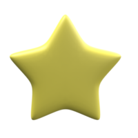 3D star. 3d rendering illustration. png