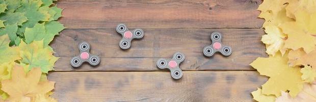 Four fidget spinners photo