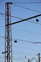 Railroad overhead lines photo