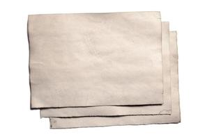 Few old blank pieces of antique vintage crumbling paper manuscript or parchment photo