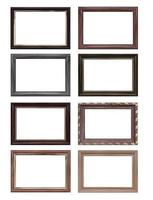 Set of empty picture frames with free space inside, isolated on white photo