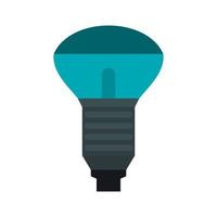 Lamp with blue light icon, flat style vector