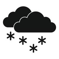 Zero temperature blizzard icon, simple style vector