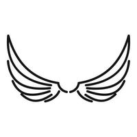 Shape wings icon, outline style vector
