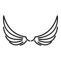 Shape wings icon, outline style vector