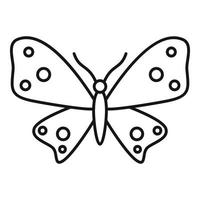 icono de mariposa brillante, estilo de esquema vector