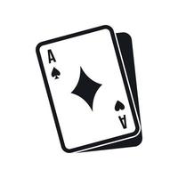 Playing card icon, simple style vector