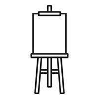 Board easel icon, outline style vector