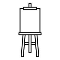 Board easel icon, outline style vector