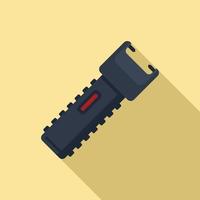 Policeman electroshocker icon, flat style vector