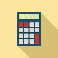 Office manager calculator icon, flat style vector