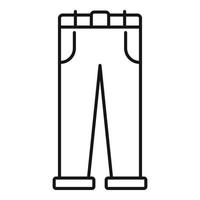 icono de jeans de hombres, estilo de esquema vector