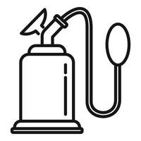 icono de extractor de leche manual, estilo de esquema vector