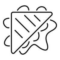 Cheese sandwich bar icon, outline style vector