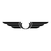 Art wings icon, simple style vector