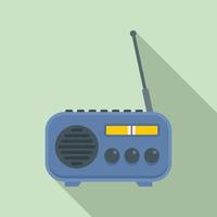 icono de radio de la casa, tipo plano vector